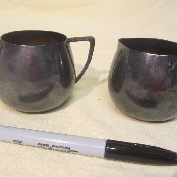 VTG EMPIRE CRAFT QUADRUPLE PLATE CREAMER & SUGAR - Picture 1 of 7